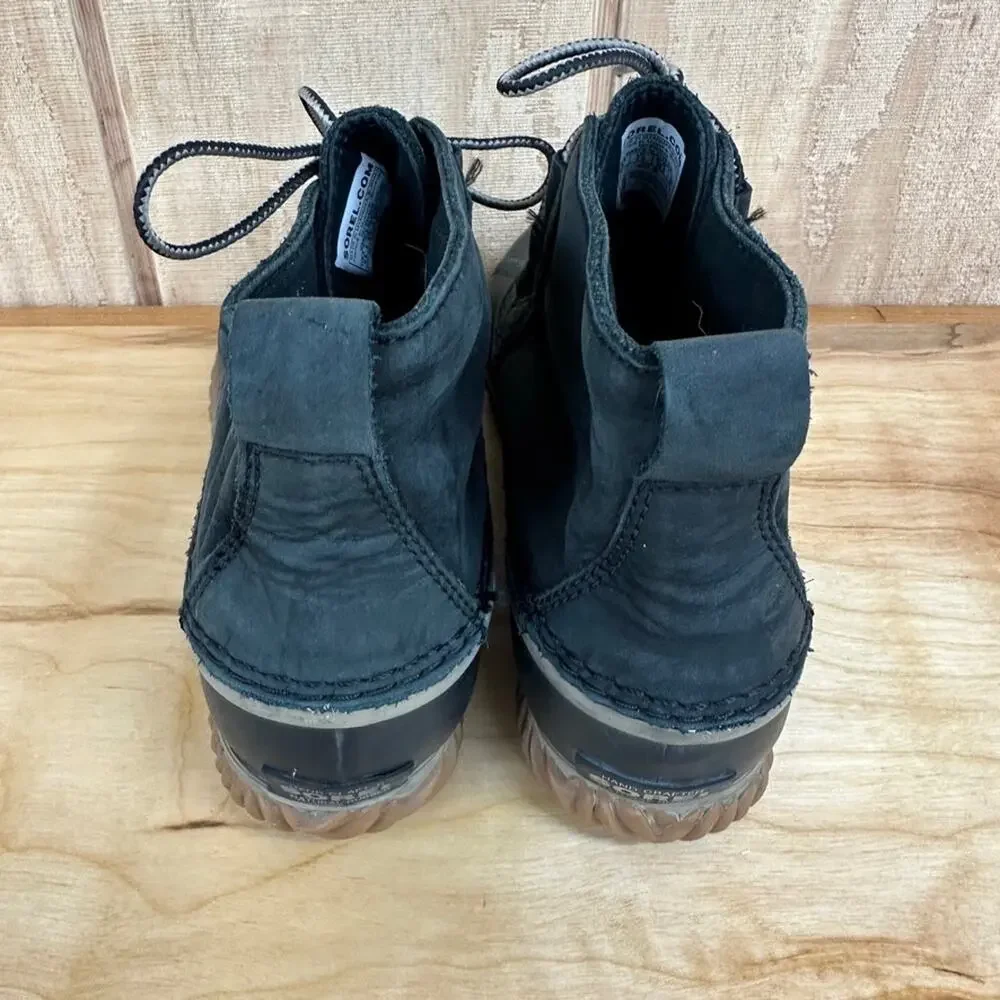 Sorel Out N About Plus Waterproof Boots W 9.5 Black Suede Waterproof Winter Mid - Picture 4 of 8